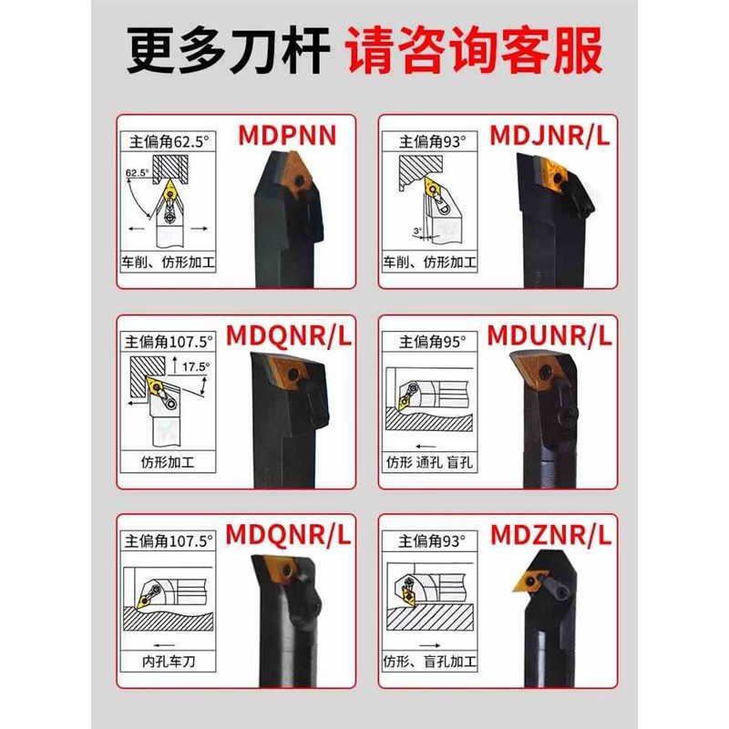 数控车刀片菱形DNMG1506钢件刀粒车床车外圆内孔刀杆车刀头150406
