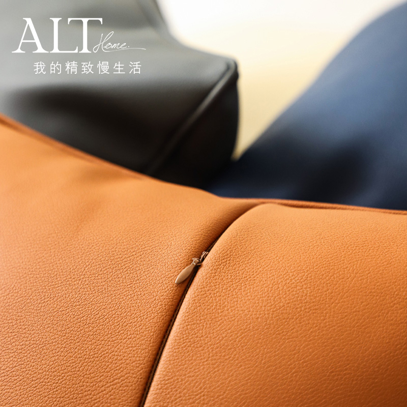 爱鹿特高端皮革抱枕套沙发客厅靠垫腰枕轻奢高级感枕头靠枕靠背垫