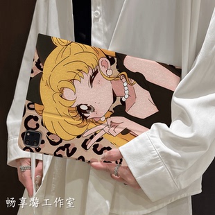 书本式适用苹果平板ipad保护壳新款第12十11九8七代硅胶ipad平板保护套Air876Pro全包翻盖10.9英寸豹纹水冰月