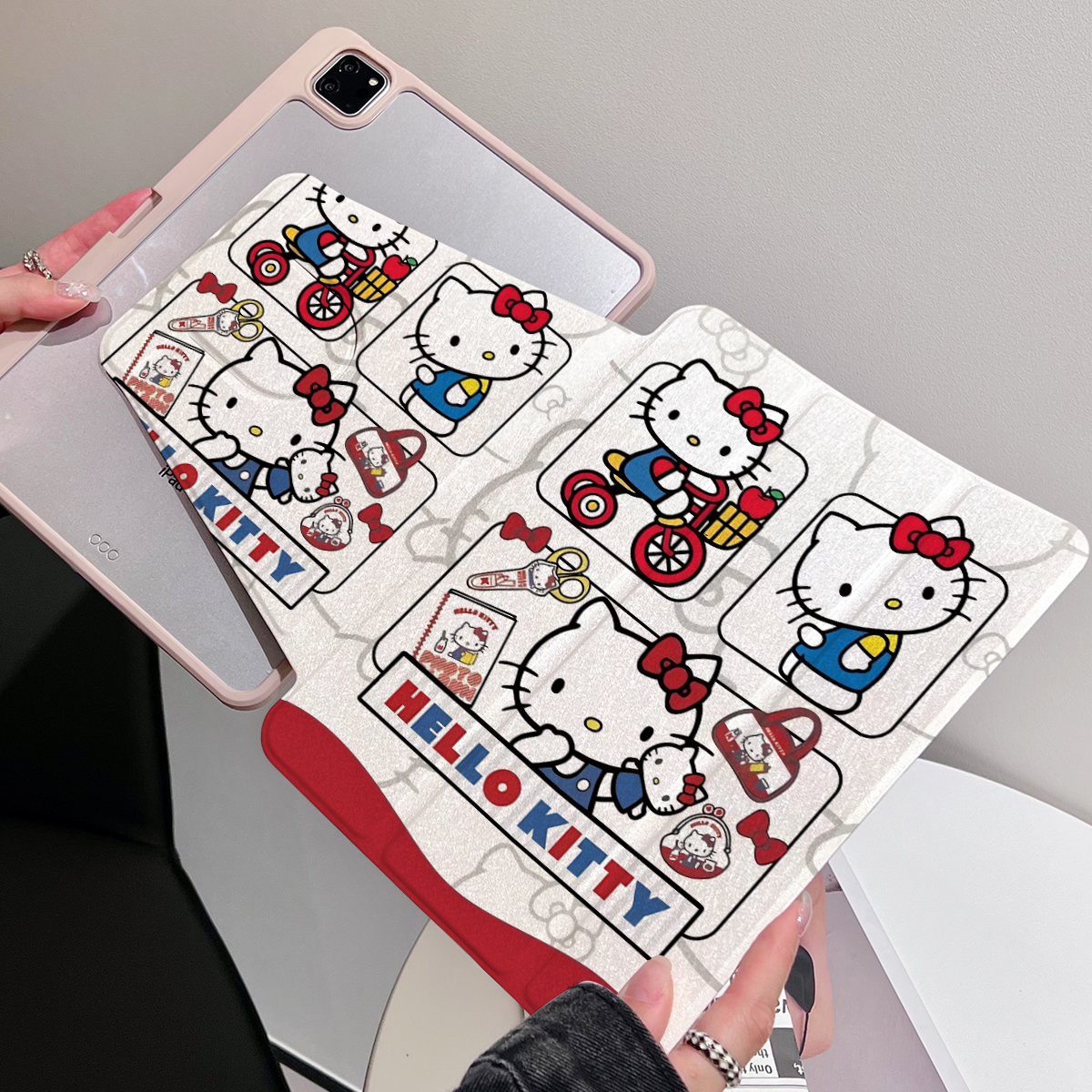 可爱凯蒂猫360度旋转iPad保护壳