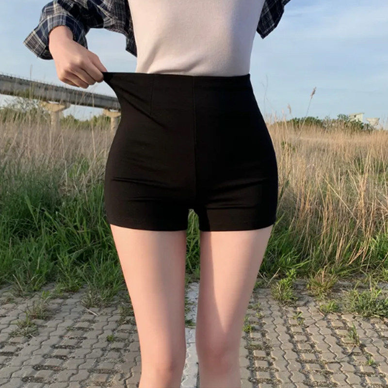黑色高腰短裤外穿女夏弹力紧身包臀辣妹休闲裤性感百搭网红热裤春