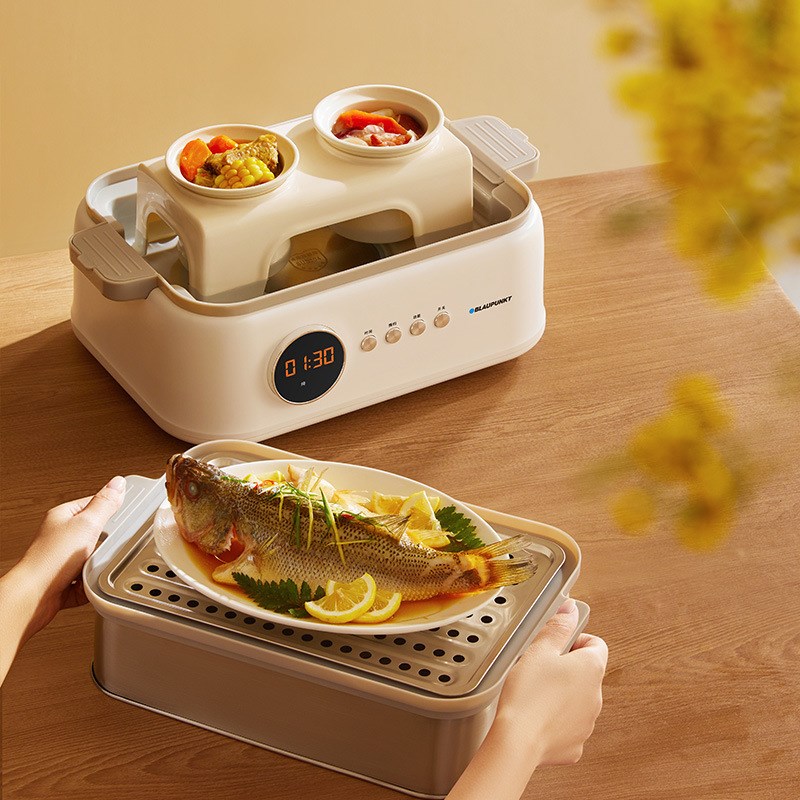 蓝宝BP-ZG03B不锈钢电蒸锅蒸炖锅多功能隔水炖盅全自动预约蒸汽锅