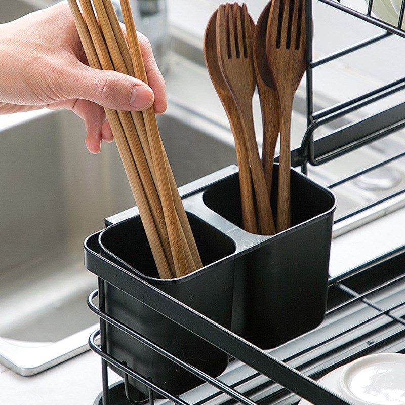 碗碟收纳架沥水碗架厨房家用小型碗柜碗筷餐具收纳盒餐具置物架