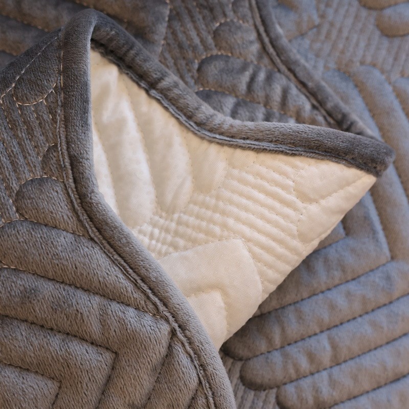 新款秋冬季加厚简约现代毛绒绒沙发垫防滑坐垫短毛绒沙发套巾防滑