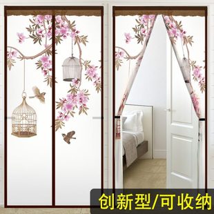 天门帘冬季 夏季 保暖家用透明空调塑料免打孔隔断厨房防蚊磁铁自对