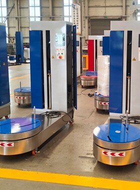 行李打包机酒店机场行李缠绕膜包装机lp600s预拉伸缠膜打包机