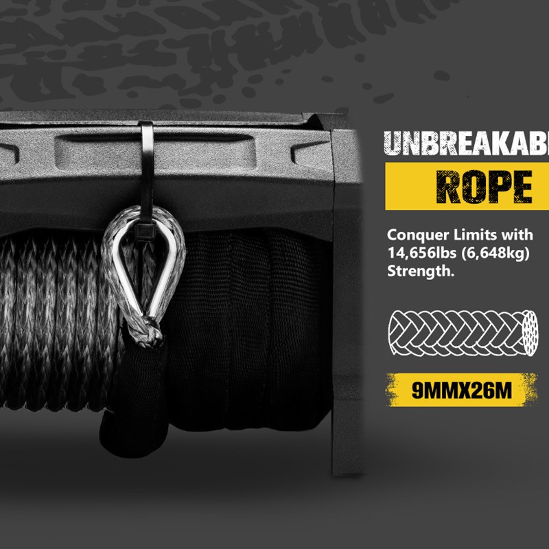 BUNKER INDUST IP67防水13000磅越野脱困绞盘无线控制电动绞盘