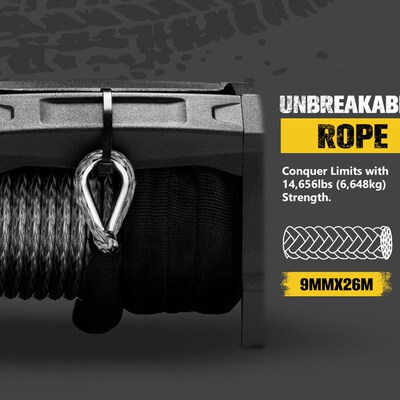 BUNKER INDUST IP67防水13000磅越野脱困绞盘无线控制电动绞盘