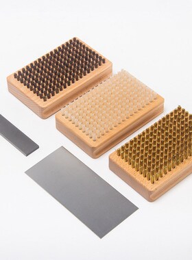 XCMAN滑雪板打蜡刷子单板双板除蜡清洁抛光马毛刷尼龙刷铜丝刷子