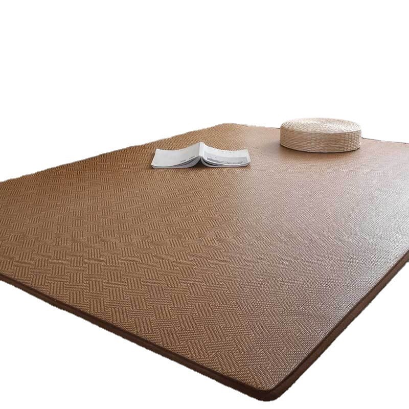 新款双面夏季凉席客厅卧室拼接榻榻米地垫 家用榻榻米床垫藤席