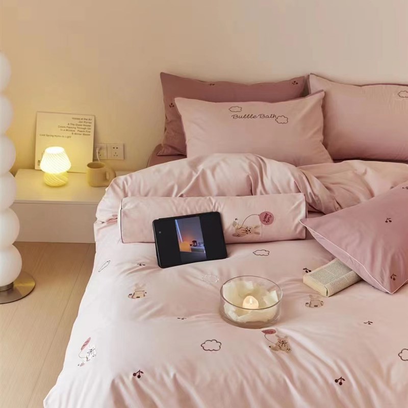 卡通男孩秋冬100支全棉磨毛四件套保暖睡衣狗狗被套定制床笠