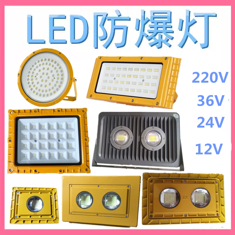 LED防爆隧道灯仓库厂房灯100W加油站船用220V36V24V低压台车灯