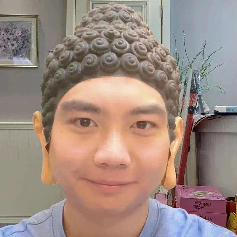 如来佛祖泳帽头套男款如来造型泳帽乳胶矽胶游泳佛祖头饰搞怪搞笑