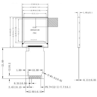 晶美达0.85寸TFT液晶屏GC9107小屏幕128x128显示器LCD方屏SPI彩屏