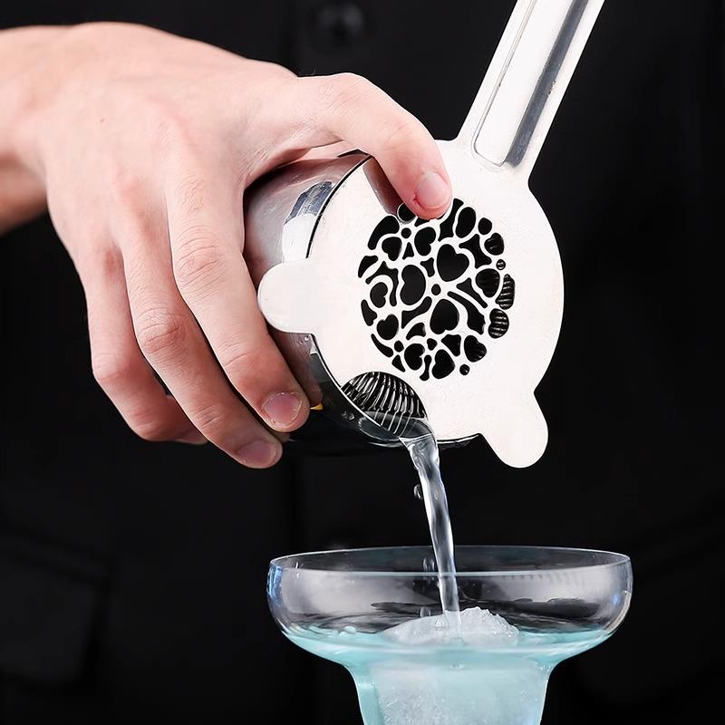 过滤隔冰漏网器搅拌杯用酒吧专业不锈钢调酒滤冰器鸡尾酒隔冰器