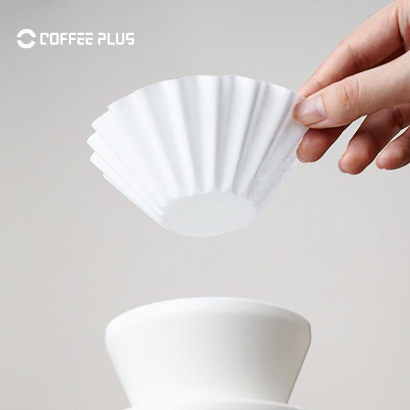 coffee plus手冲咖啡蛋糕滤纸收纳滴漏食品级手磨滤纸漏斗