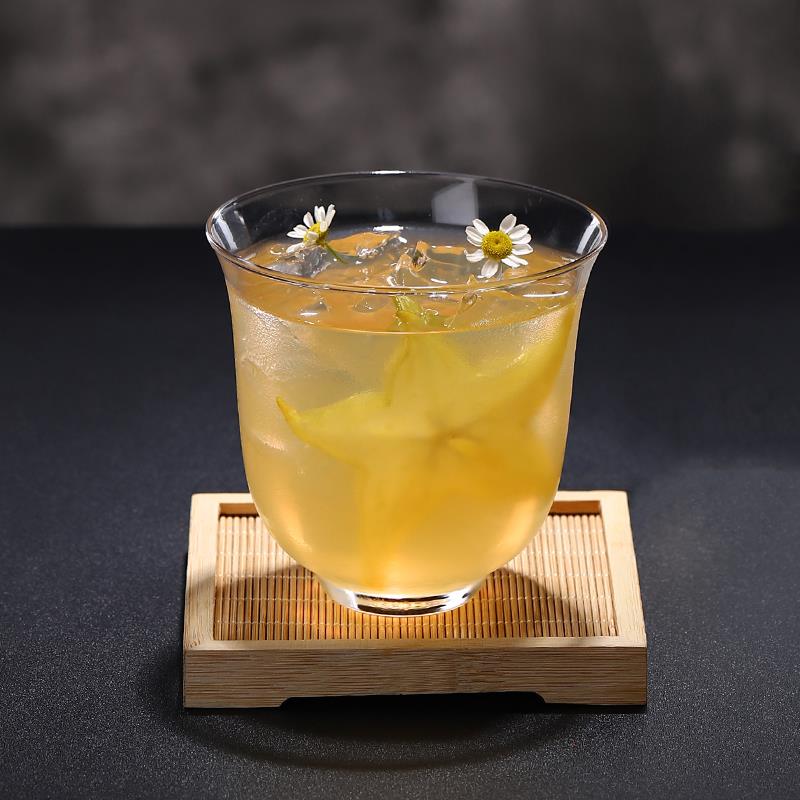 轻薄风鸡尾酒杯高颜值阔口杯条纹杯冰球杯拿铁咖啡杯国风冷萃茶杯