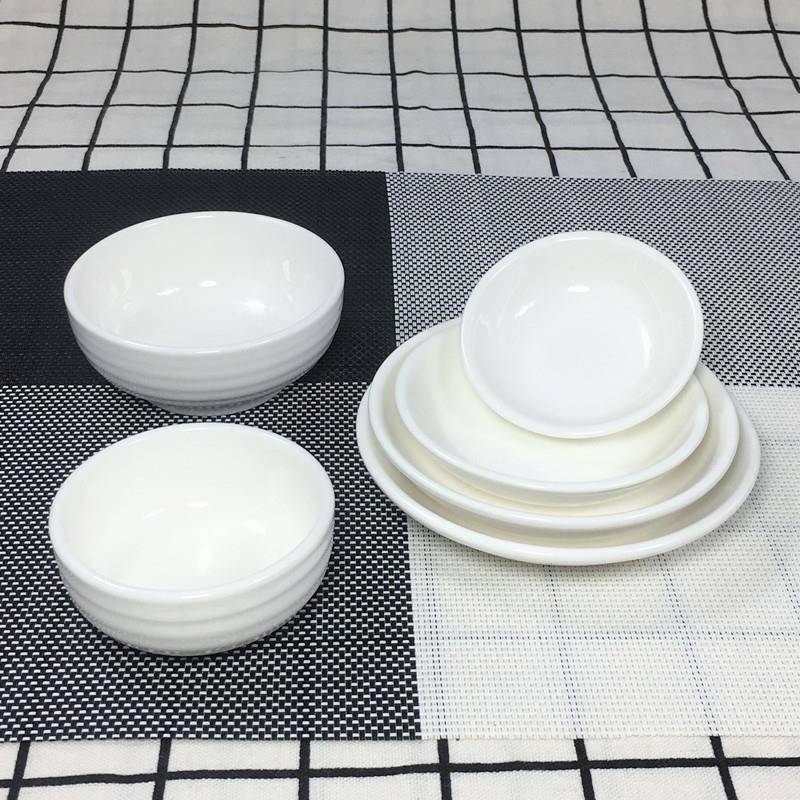 包邮10个装纯白陶瓷味碟小菜碟调味酱油醋碟酱料骨碟酒店家用碟子