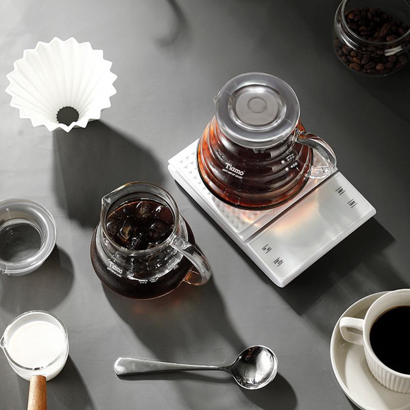 原装Tiamo微波耐热滴漏式玻璃壶 云朵壶咖啡手冲分享壶 360 600ml