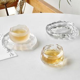 玻璃磨砂品茗杯主人杯单杯个人专用透明杯子小茶杯单只功夫茶具盏