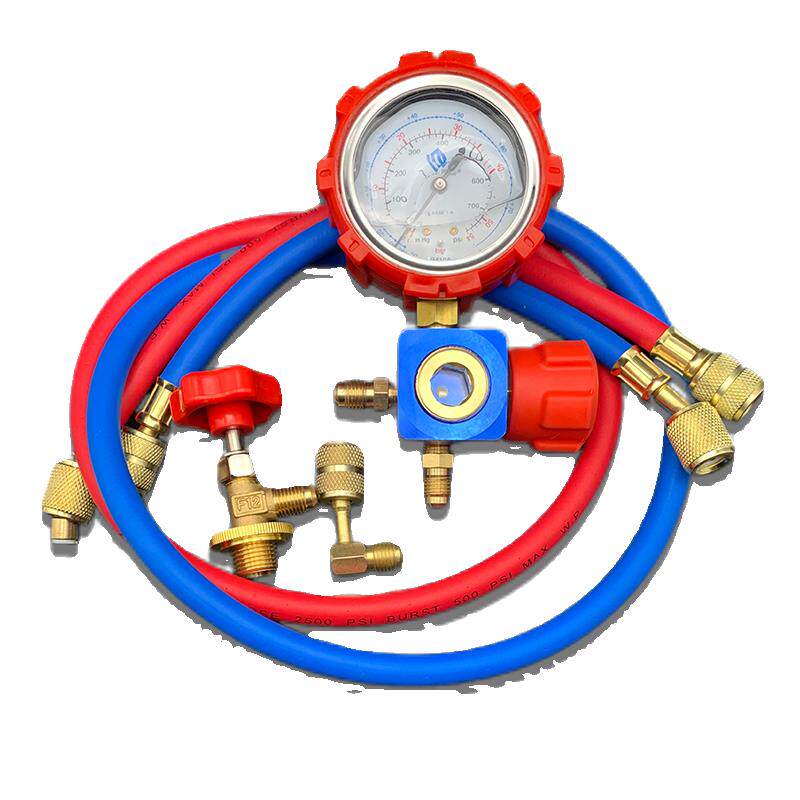 家用R2241032加液表雪种冷媒工具冰箱挖土机空调汽车加氟工具套装