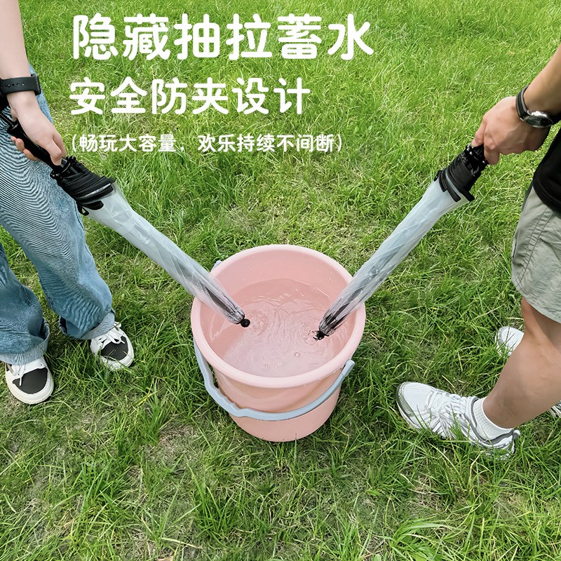 透明喷水雨伞水枪带伞创意透明儿童高颜值网红小雨伞稀奇古怪玩具