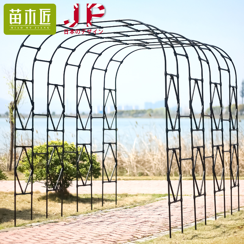 户外拱门花架爬藤架花园庭院月季支架欧月攀爬花支撑杆植物拱形门