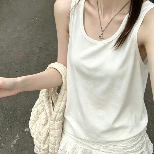 慵懒风棉麻遮副乳无袖打底内搭