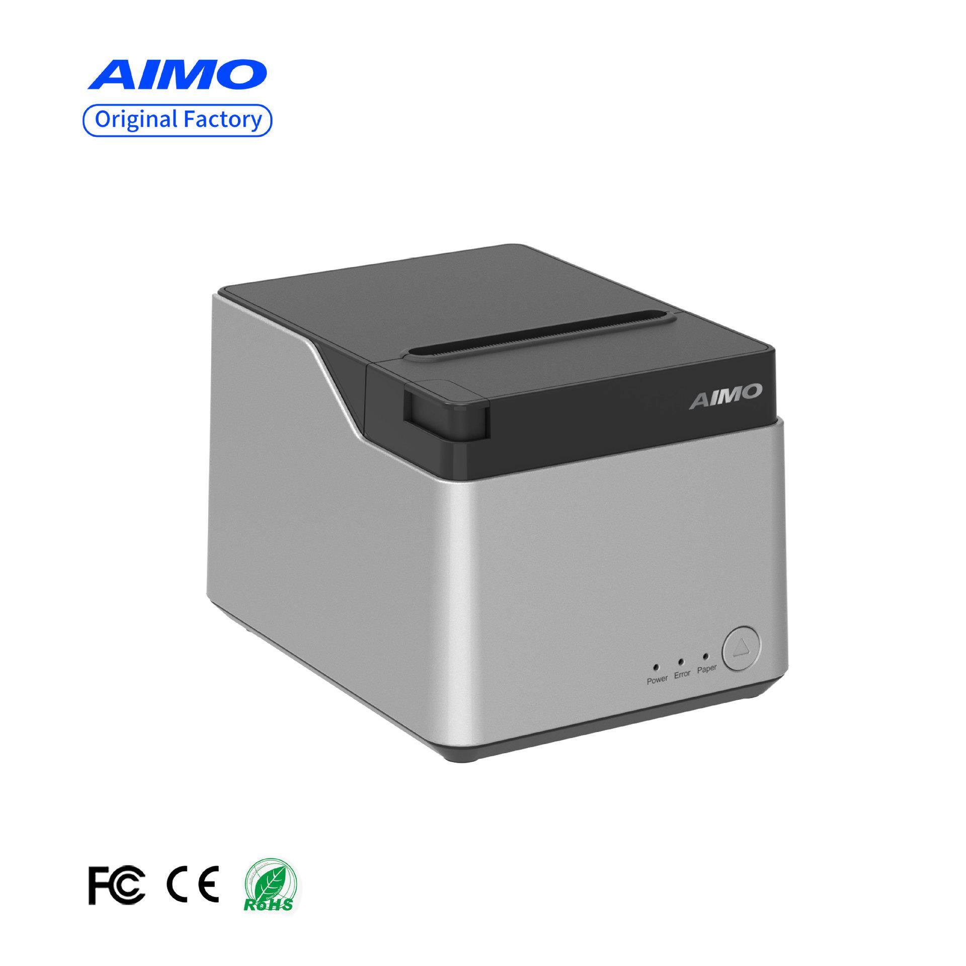 AIMOQF300蓝牙热敏打印机美团外卖接单收银厨房80mm小票机