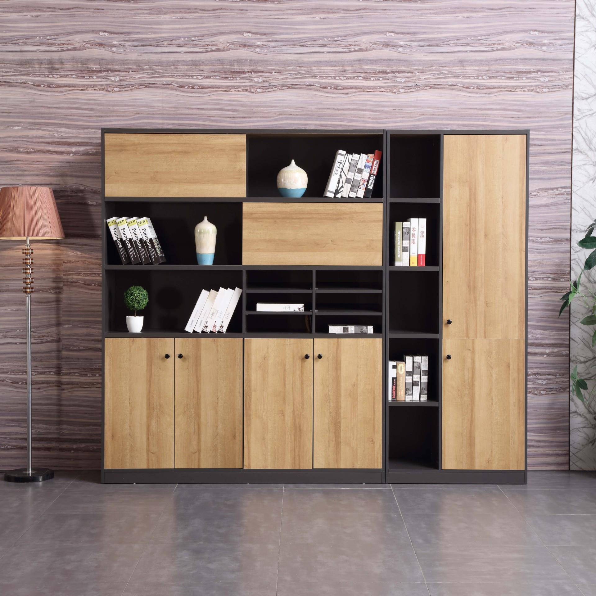 办公家具文件柜木质高柜老板办公室书柜简约现代资料柜背景柜子