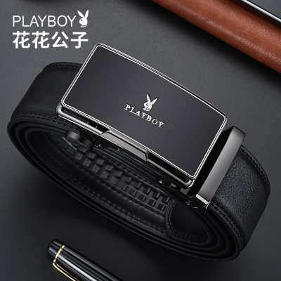 花花公子皮带男款真皮自动扣牛皮腰带2025新款男士商务裤腰带正品