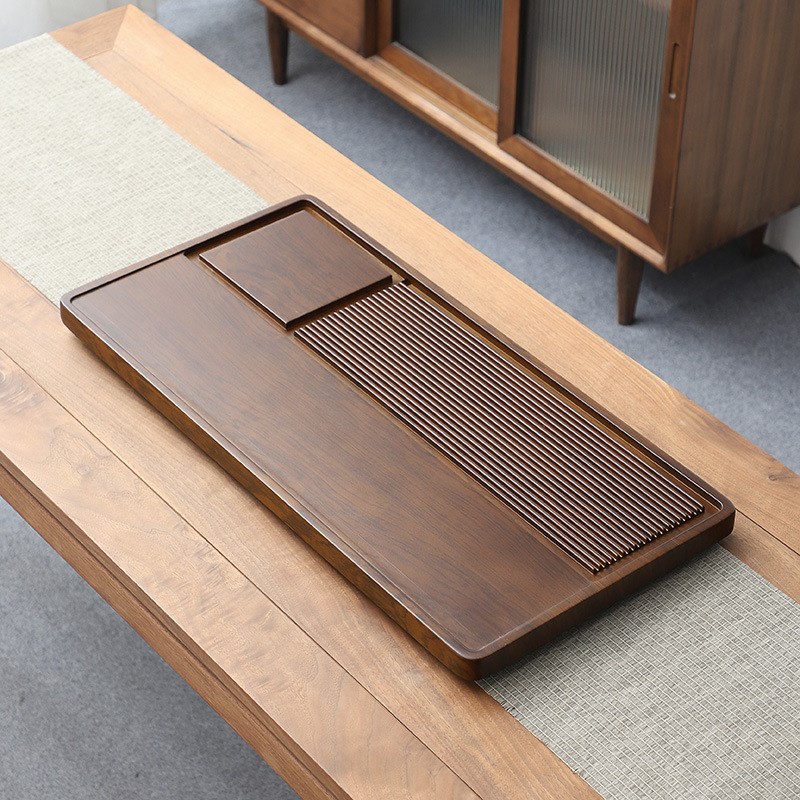 整块实木茶盘家用茶具套装小型干泡茶台排水茶海办公室高端电木款