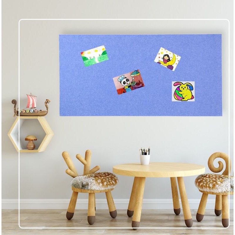 软木板彩色毛毡板照片墙幼儿园作品展留言板背景墙墙贴公告栏展示