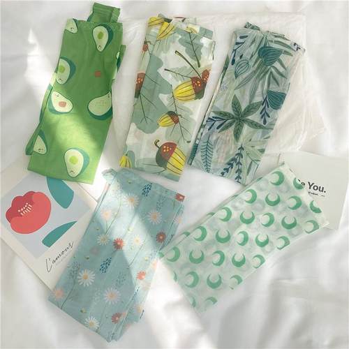 防晒手袖护臂冰袖冰丝袖套手臂手套女百搭薄潮泫雅风网纱开车