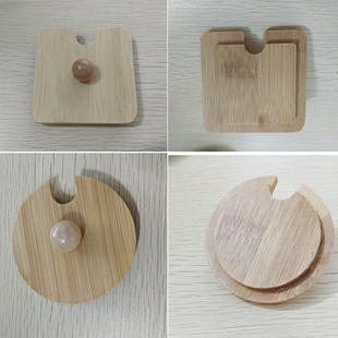 南瓜调料盒调味罐盖子配件陶瓷盖创意调味瓶盖子竹木头盖环保通用