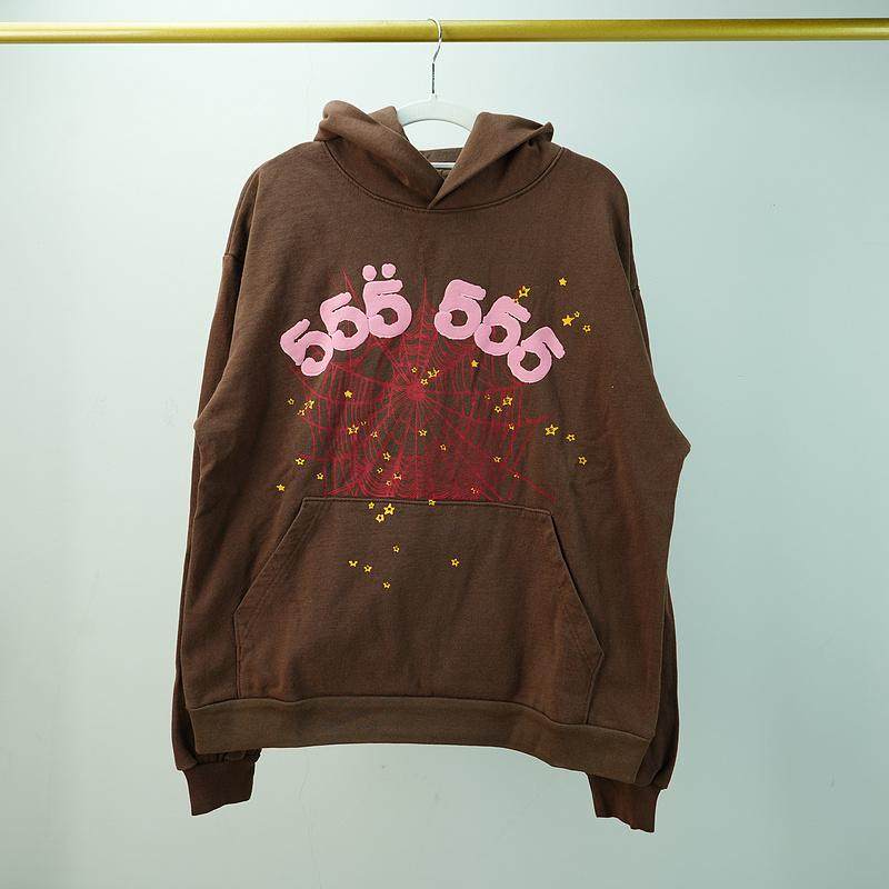 thumbnail for Fall/Winter New Sweatshirt Brown Hooded American Street Trend Sweatshirt