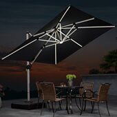 户外遮阳伞阳台伞庭院伞太阳能带灯太阳伞罗马伞花园室外户外伞