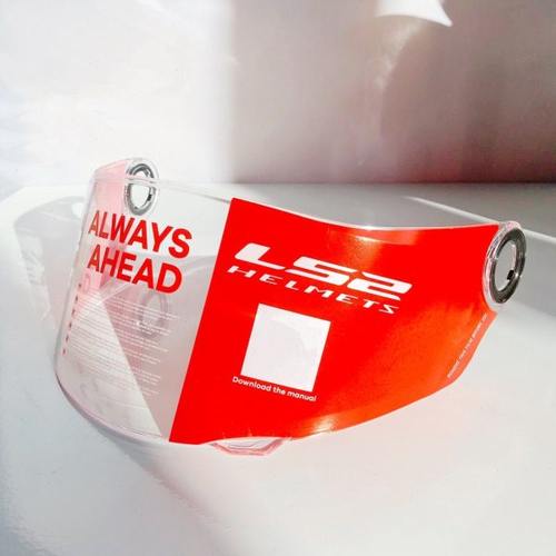 LS2头盔镜片358/396镜片原装透明黑色红