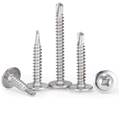 410不锈钢大扁头钻十字螺丝M4.2铁皮房自攻自钻华威头燕尾螺丝钉