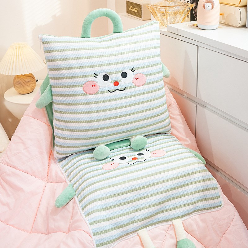 多巴胺折叠抱枕被子两用办公室午睡枕头毯子二合一车载靠枕空调被