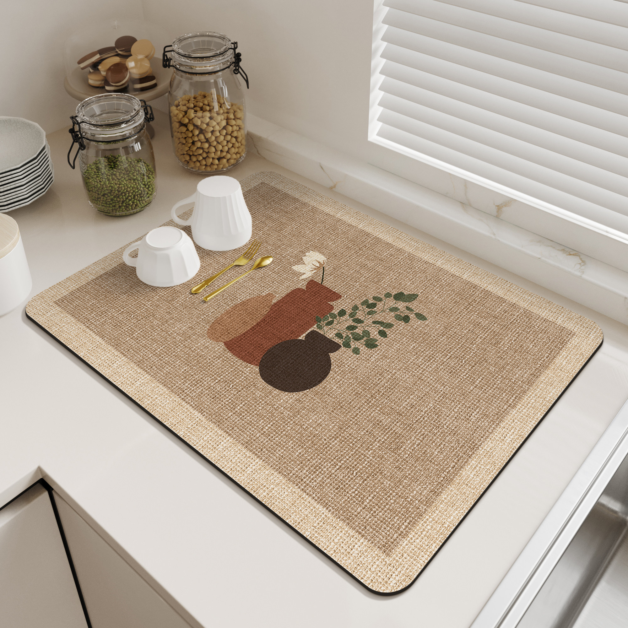 餐垫硅藻泥吸水垫子耐脏碗盘吧台洗手池台面保护垫厨房台面沥水垫,居家布艺,餐垫,淘宝优惠券,粉丝福利购,淘宝优惠卷