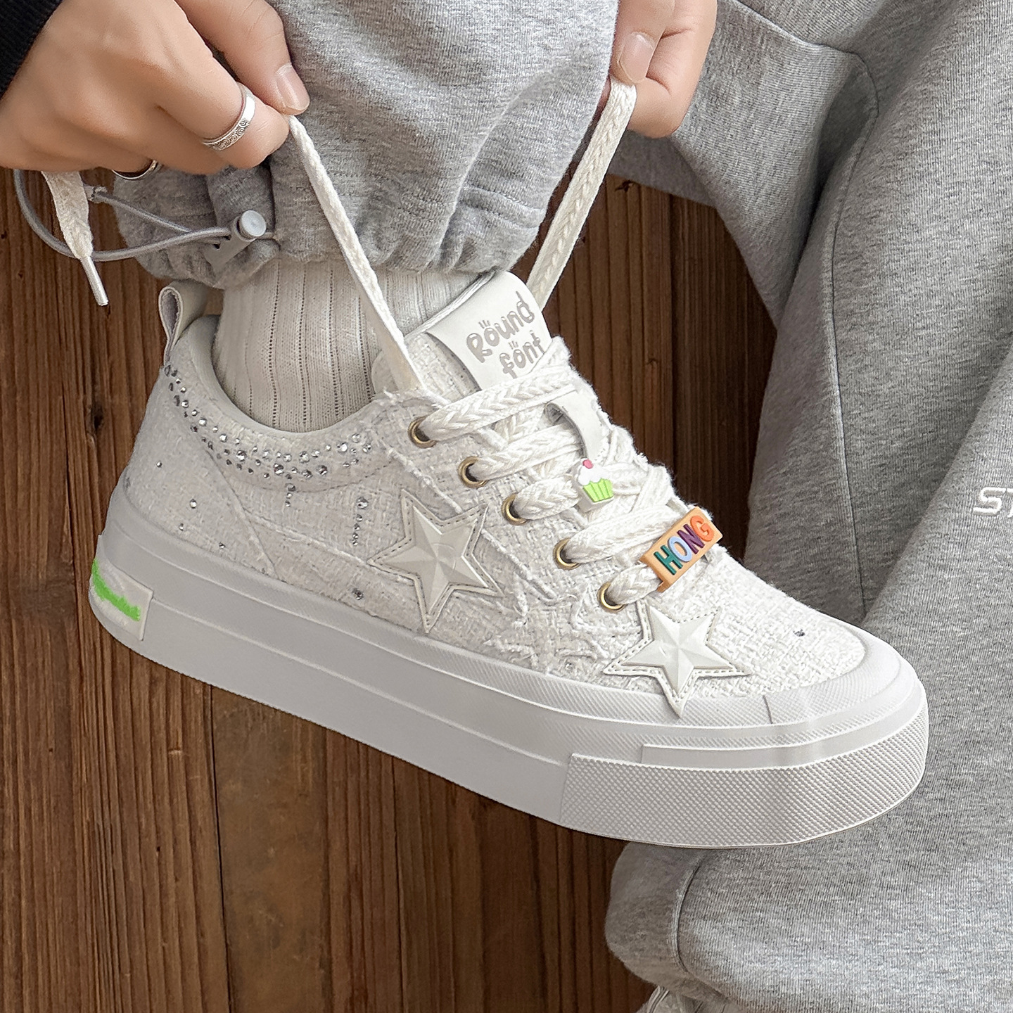 星星透气春日帆布鞋51