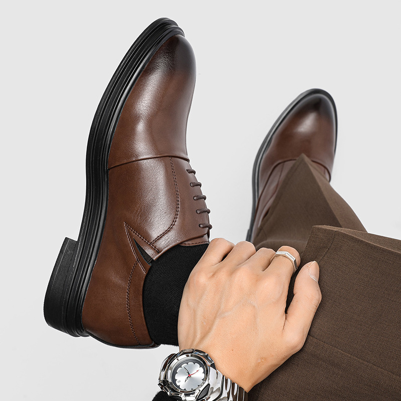 潮流百搭尖头皮鞋男36