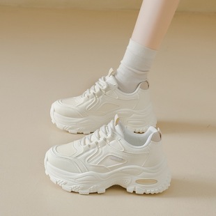 老爹鞋女款四季厚底增高防滑耐磨休闲运动鞋女轻便踩屎感女鞋
