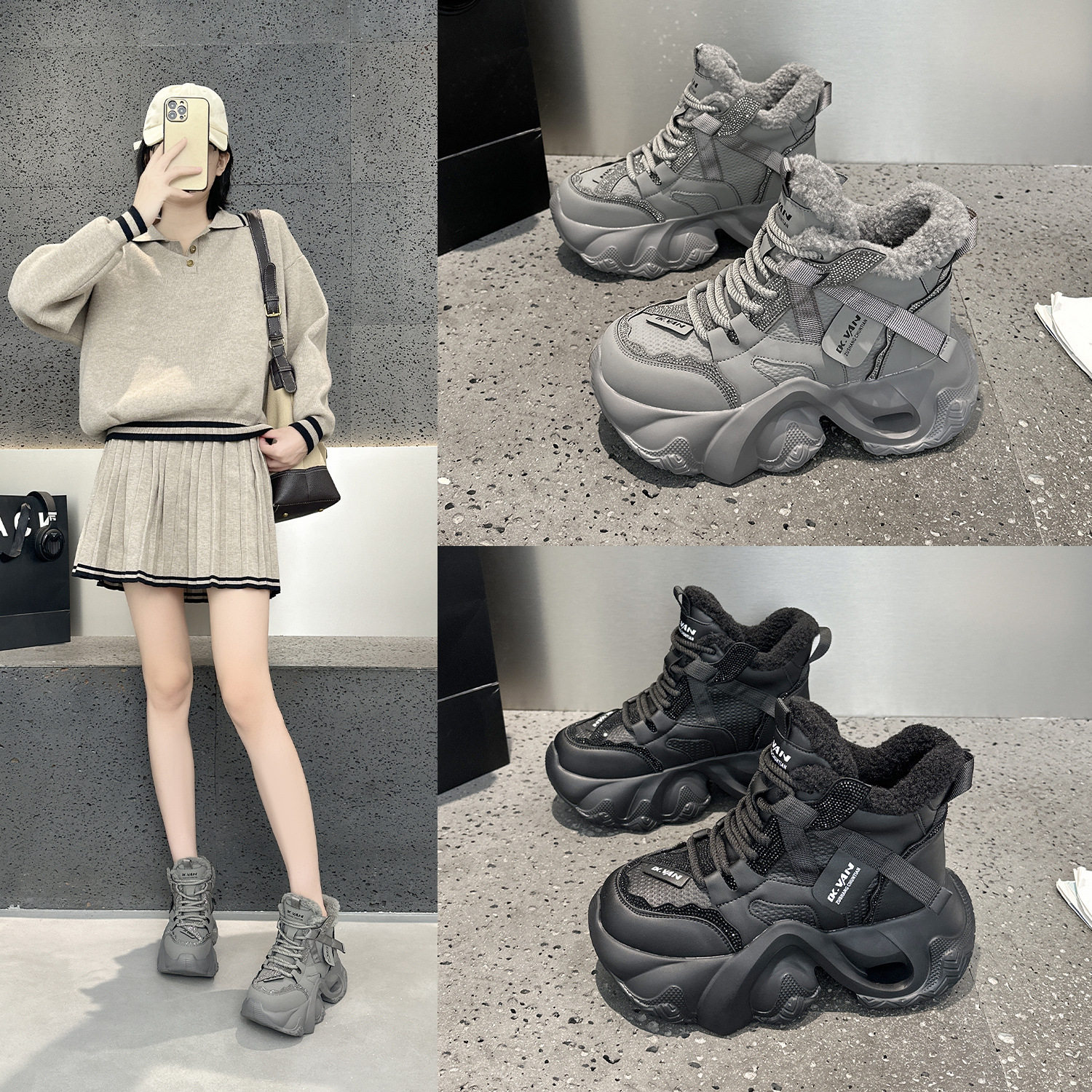 雪地靴爆款老爹鞋女秋季网面透气百搭老爹鞋学生运动休闲鞋,女鞋,老爹鞋,淘宝优惠券,粉丝福利购,淘宝优惠卷