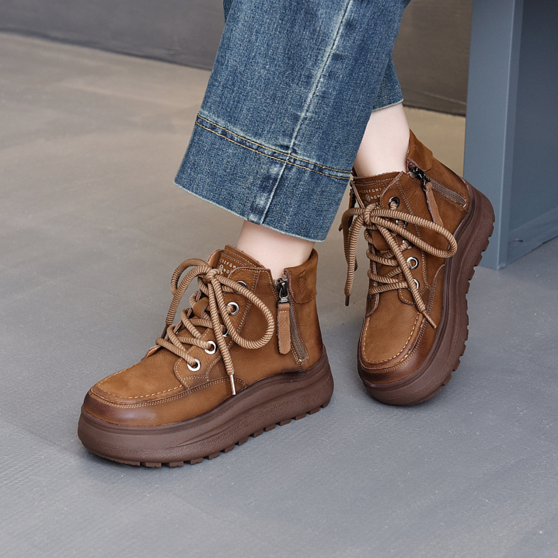 复古马丁靴女秋冬短靴