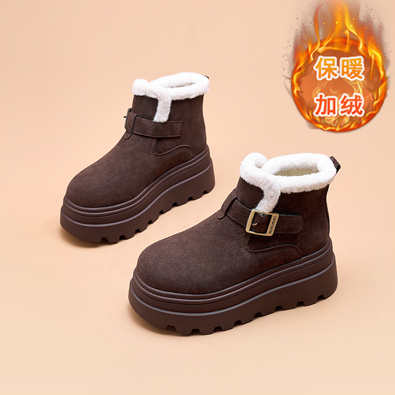 冬季雪地靴女加绒保暖短靴
