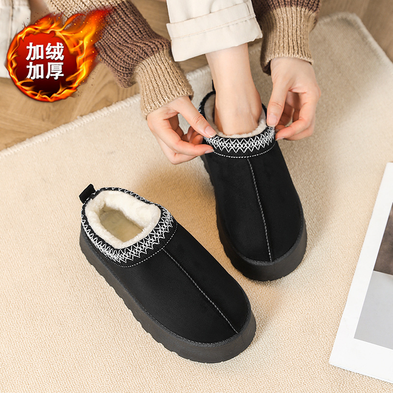 秋冬加绒棉鞋女保暖雪地靴