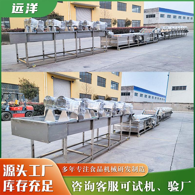 果蔬商用清洗机竹笋玉米净菜清洗设备食品外包装袋清洗风干流水线