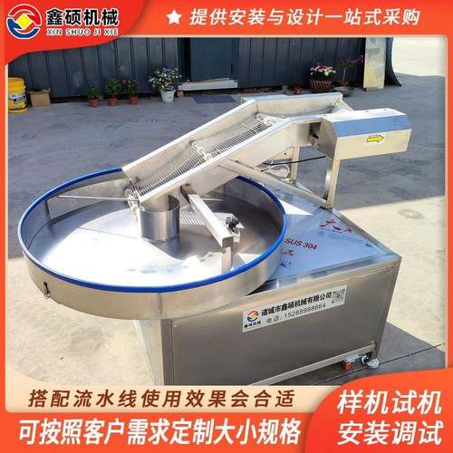 圆盘裹粉机转盘式辣椒裹粉设备 加工厂里脊肉带鱼段裹粉上粉机